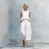 Ruffled Suits Summer Round Neck Sleeveless Top And Loose Wide-leg Pants Casual Fashion Straight Trouser Set