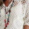 Long Sleeve Knitted Blouse Beach Pullover Tops