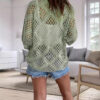 Long Sleeve Knitted Blouse Beach Pullover Tops