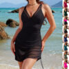 Summer One-piece Swimsuit Sling Deep V Stitching Detachable Slim Fit Swimsuit