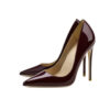 Tacones altos negros de punta afilada y tacón fino y sexy para tallas grandes