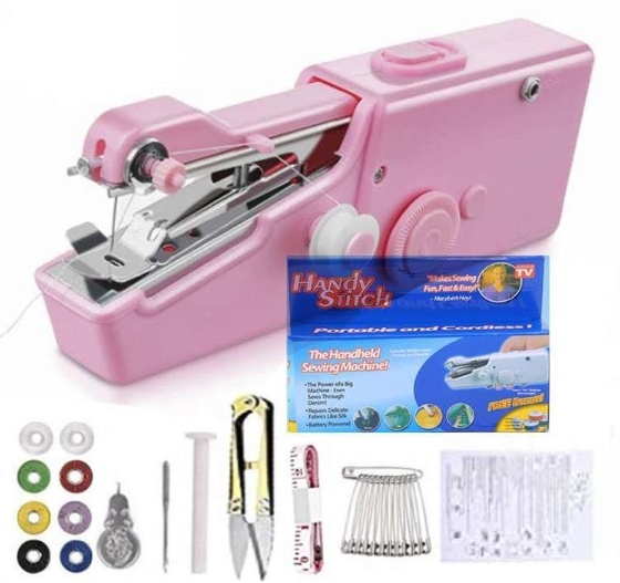 Juego de mini máquina de coser portátil